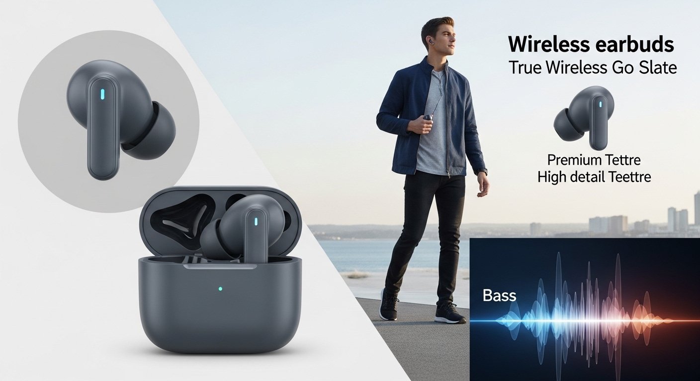 Go 3 True Wireless Earbuds Slate
